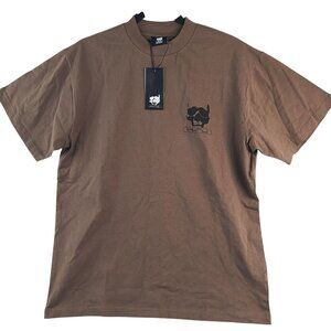 NWT G59 Brown Graphic T-Shirt Size Medium Cotton Skull Logo Streetwear Tee
